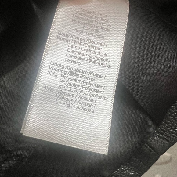 NWT Madewell Shrunken Zip-Front Jacket in Leather. - Picture 8 of 12